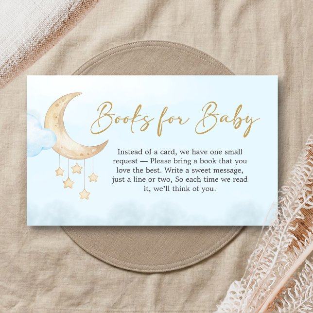 Blue Over the Moon Baby Shower Books for Baby Tilläggskort (Over the Moon Baby Shower Books for Baby)