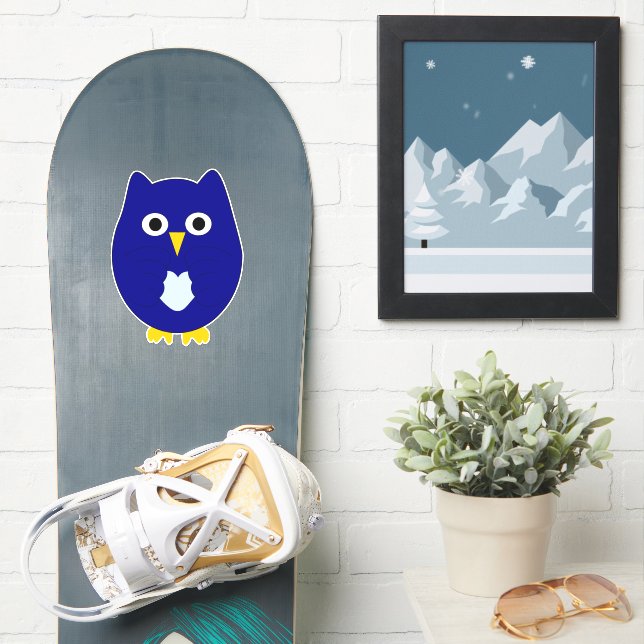 Blue Owl Design Klistermärken (Snowboard)