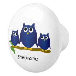 Blue Owl Design Personalised Knopp