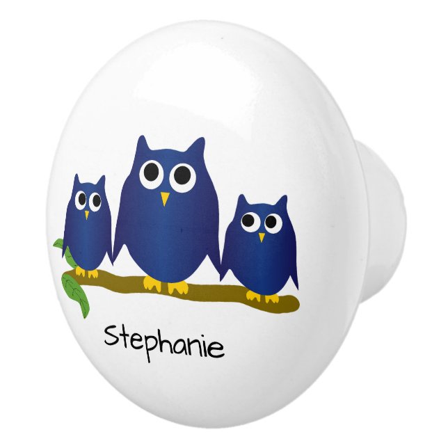 Blue Owl Design Personalised Knopp (Höger)