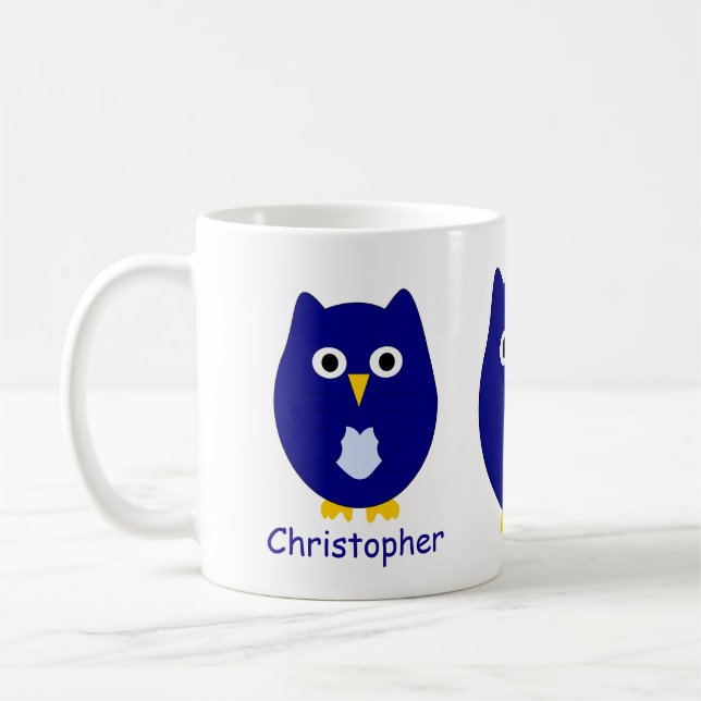 Blue Owl Design Personlig Kaffemugg (Vänster)