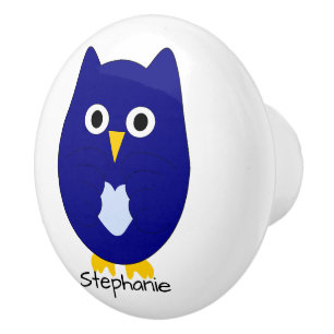 Blue Owl Design Personlig Knopp