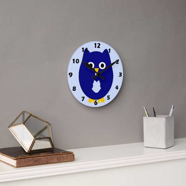 Blue Owl Design Rund Klocka (Kontor)