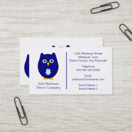 Blue Owl Design Visitkort