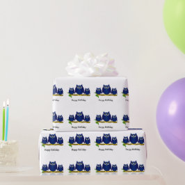 Blue Owls Design Birthday Gift Presentpapper