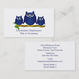 Blue Owls Design Visitkort