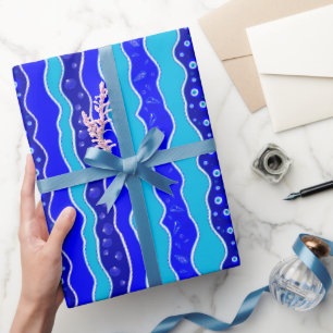 Blue Oyster Evil Öga Bead Presentpapper