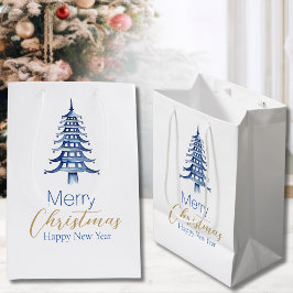 Blue Pagoda Julgran Gift Bag