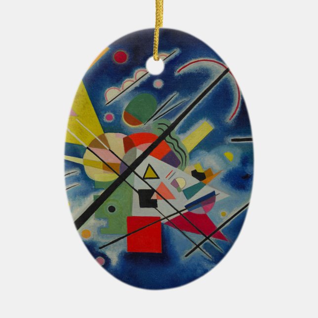 Blue Painting by Kandinsky Julgransprydnad Keramik (Framsidan)