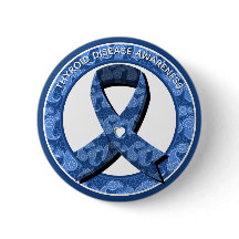 Blue Paisley Awareness Blue Ribbon