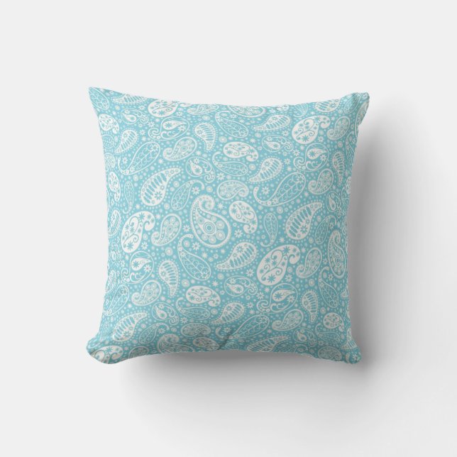 Blue Paisley Dekorativ kudde (Framsida)