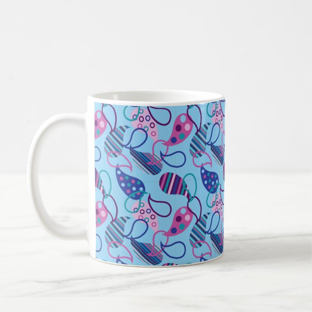 Blue Paisley Kaffemugg (Vänster)