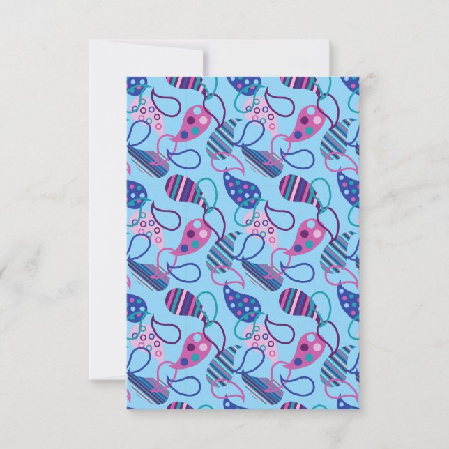 Blue Paisley Kort (Framsida)