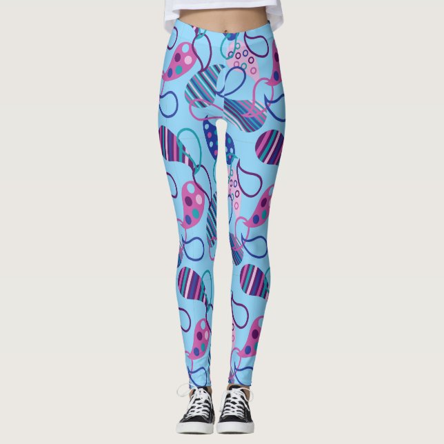 Blue Paisley Leggings (Framsida)