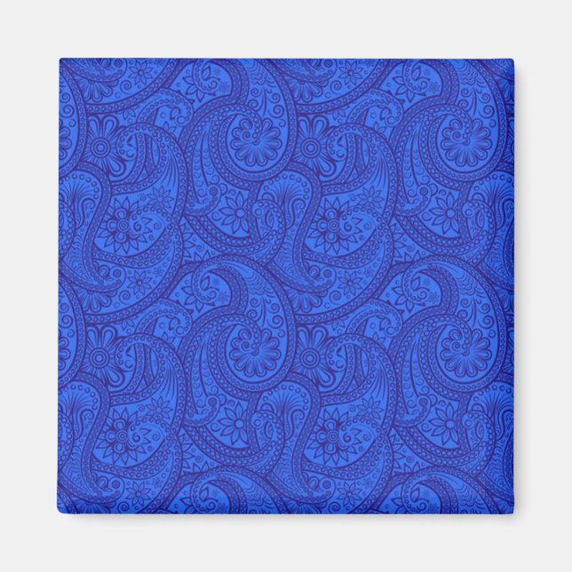 Blue Paisley Magnet (Framsidan)