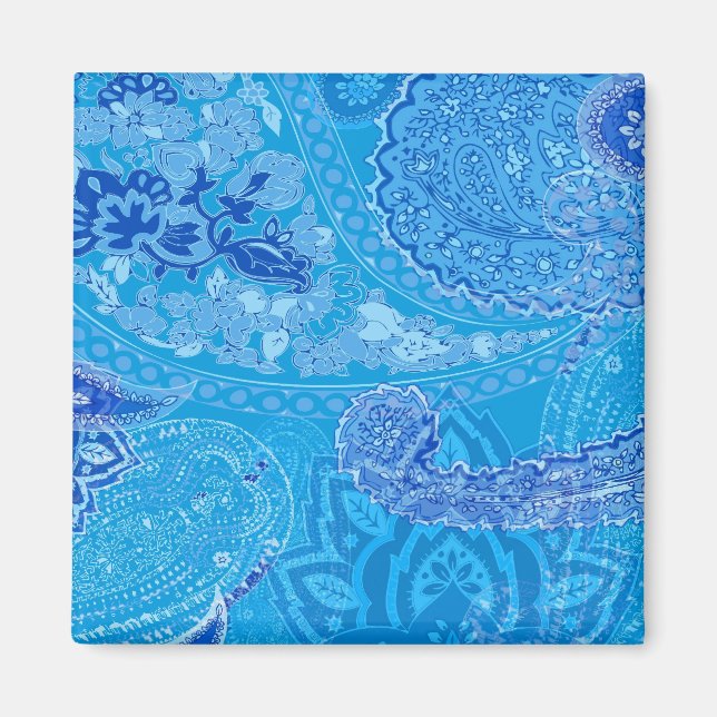 Blue Paisley Magnet (Framsidan)