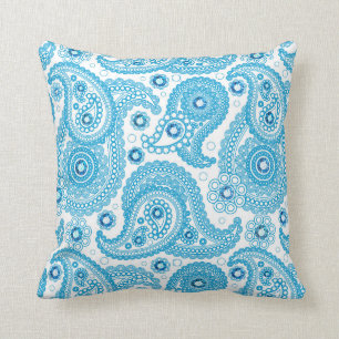 Blue Paisley med diamanter Kudde