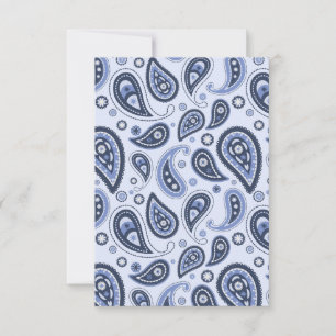Blue Paisley Mönster