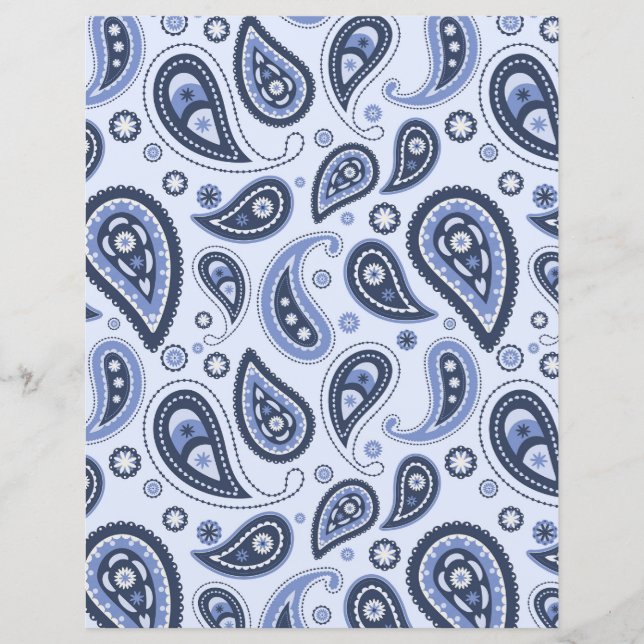 Blue Paisley Mönster (Framsida)