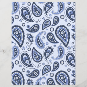 Blue Paisley Mönster