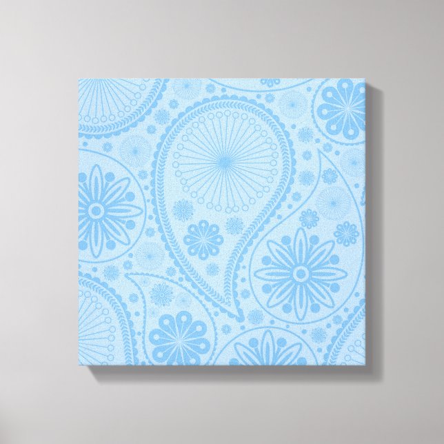 Blue paisley mönster canvastryck (Framsida)