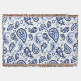 Blue Paisley Mönster Filt