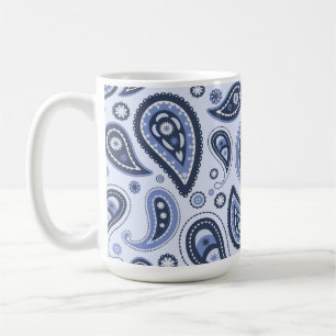 Blue Paisley Mönster Kaffemugg
