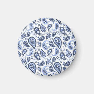 Blue Paisley Mönster Magnet