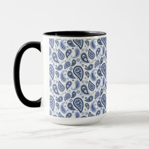 Blue Paisley Mönster Mugg