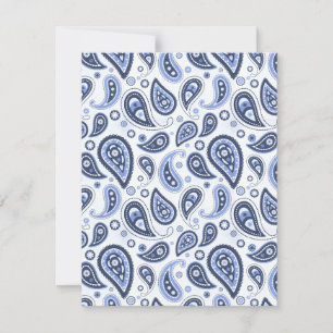 Blue Paisley Mönster OSA Kort