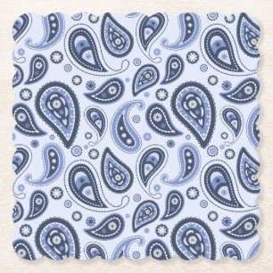 Blue Paisley Mönster Underlägg Papper