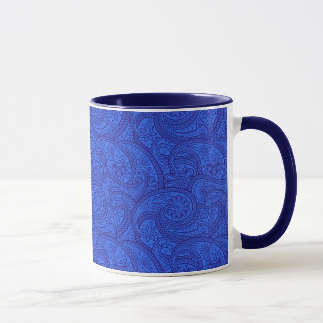 Blue Paisley Mugg (Höger)