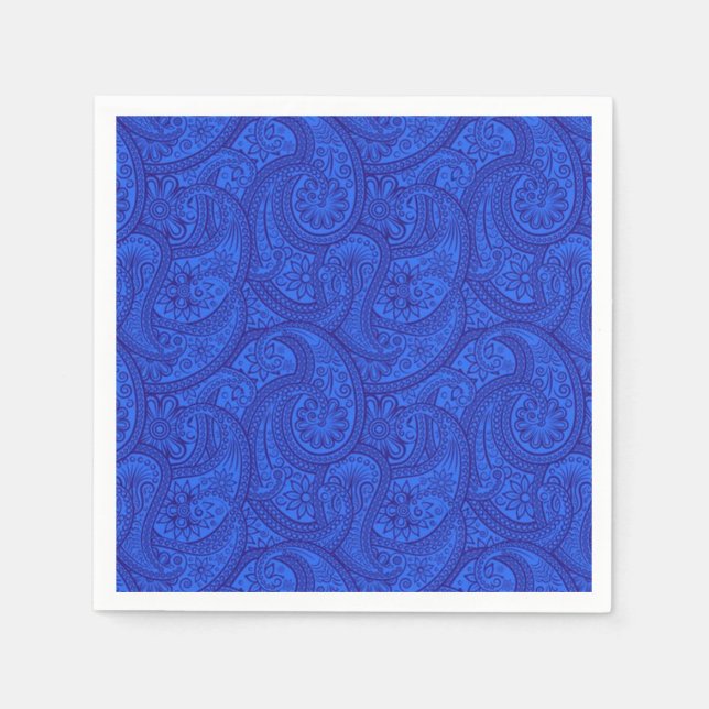 Blue Paisley Pappersservett (Framsidan)