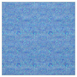 Blue Paisley Polyester Fabric Tyg