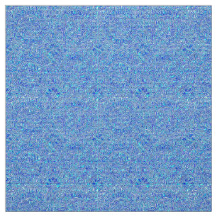 Blue Paisley Polyester Fabric Tyg