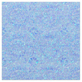 Blue Paisley Polyester Fabric Tyg