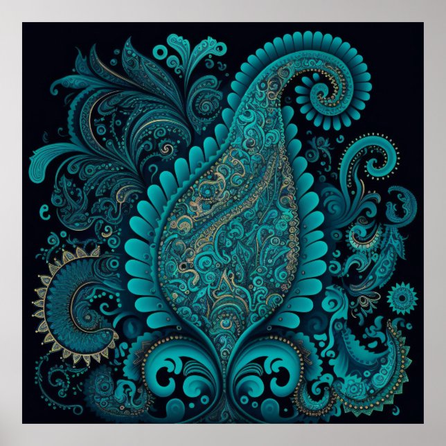 Blue Paisley Poster 2 (Framsidan)