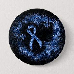 Blue Paisley Ribbon Grunge Heart Knapp