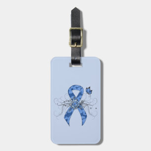 Blue Paisley Ribbon med Butterfly Bagagebricka