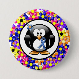 Blue Paisley Ribbon Penguin Knapp