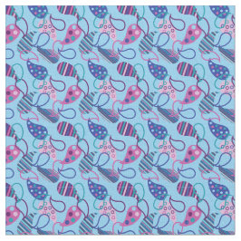 Blue Paisley Tyg