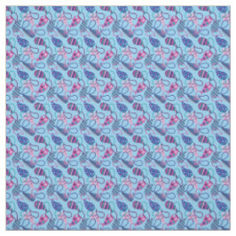 Blue Paisley Tyg