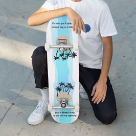 Blue, Palms y siempre un frente Mini Skateboard Bräda 18,5 Cm