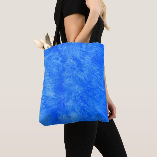 Blue Päls Frenzy Tote Bag Tygkasse (Närbild)