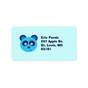 Blue Panda Adressetikett