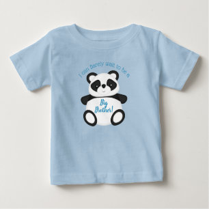 Blue Panda Bear Baby Shower T Shirt
