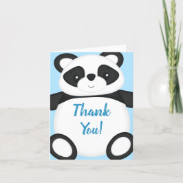 Blue Panda Bear Baby Shower Tack Kort