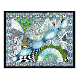 Blue Panda Fototryck