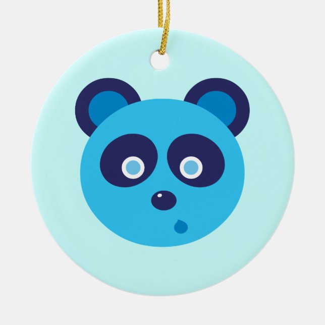 Blue Panda Julgransprydnad Keramik (Framsidan)