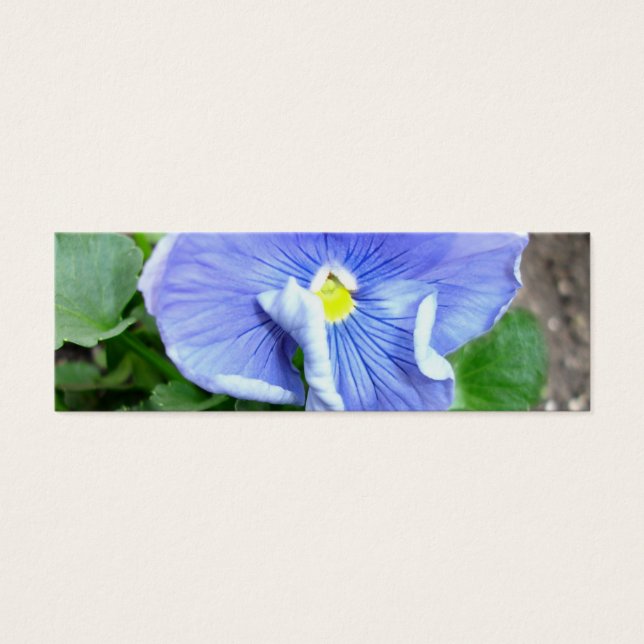 Blue Pansy Bookmark Litet Visitkort (Framsidan)